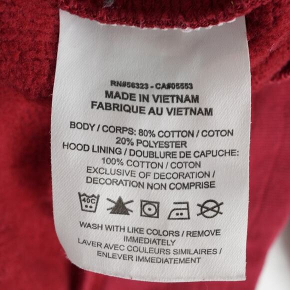 Nike Hoodie Mens L Red White Alabama Crimson Tide Embroidered Fleece Sweatshirt - Picture 6 of 9